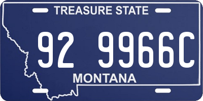 MT license plate 929966C