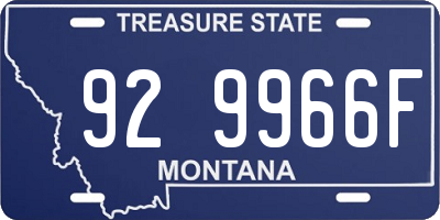 MT license plate 929966F