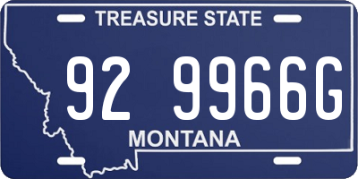 MT license plate 929966G