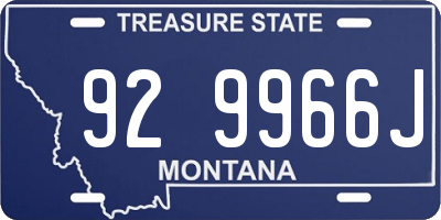 MT license plate 929966J