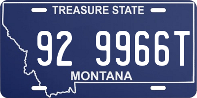 MT license plate 929966T