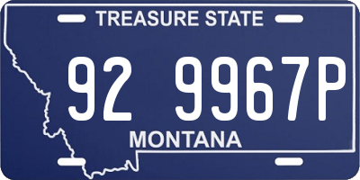 MT license plate 929967P