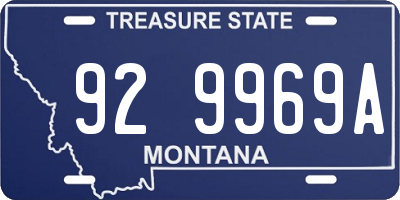 MT license plate 929969A