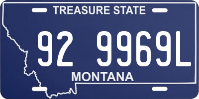 MT license plate 929969L