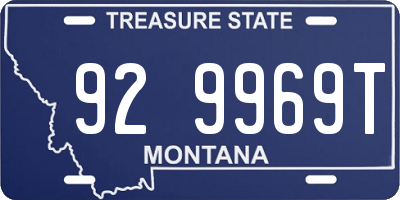 MT license plate 929969T