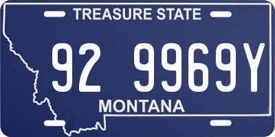 MT license plate 929969Y