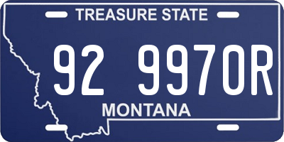 MT license plate 929970R