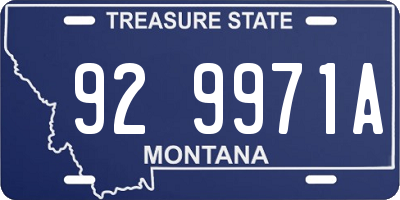MT license plate 929971A