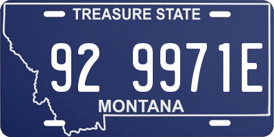 MT license plate 929971E