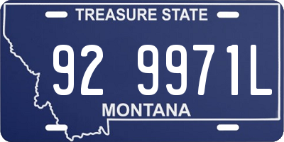 MT license plate 929971L