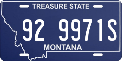 MT license plate 929971S