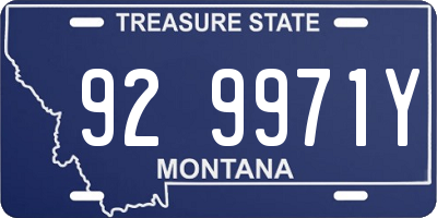 MT license plate 929971Y