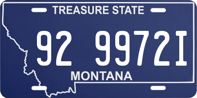 MT license plate 929972I