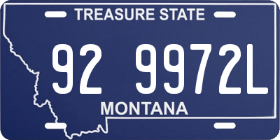 MT license plate 929972L