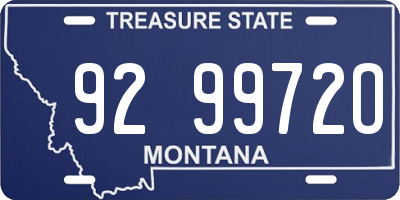 MT license plate 929972O