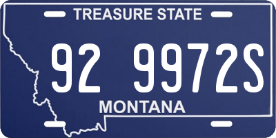 MT license plate 929972S