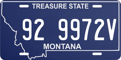MT license plate 929972V