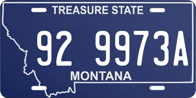 MT license plate 929973A