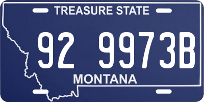 MT license plate 929973B