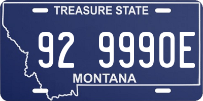 MT license plate 929990E