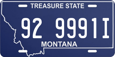 MT license plate 929991I