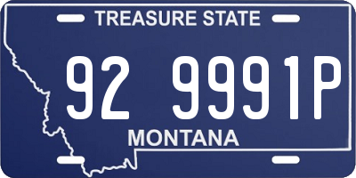 MT license plate 929991P