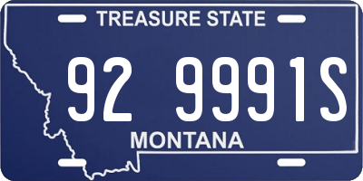 MT license plate 929991S