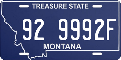 MT license plate 929992F