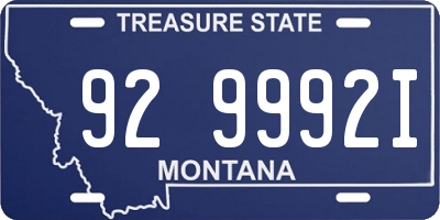 MT license plate 929992I