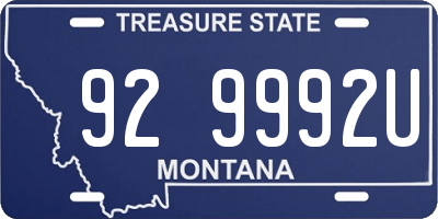 MT license plate 929992U