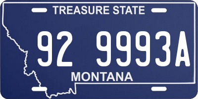 MT license plate 929993A