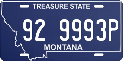 MT license plate 929993P