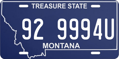 MT license plate 929994U