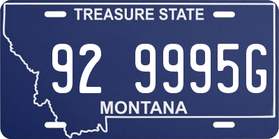 MT license plate 929995G