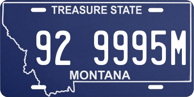 MT license plate 929995M