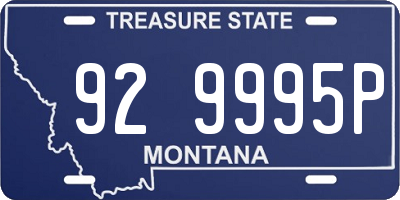 MT license plate 929995P