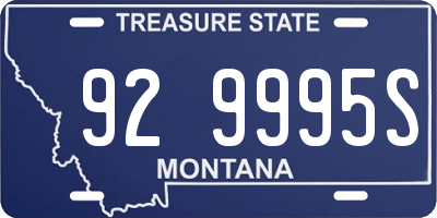 MT license plate 929995S