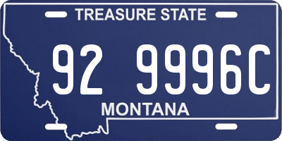 MT license plate 929996C