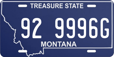 MT license plate 929996G