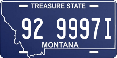 MT license plate 929997I
