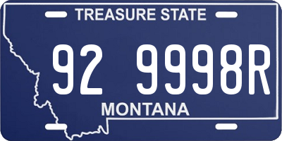 MT license plate 929998R