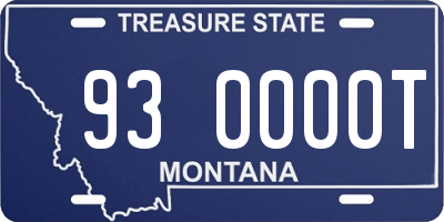 MT license plate 930000T