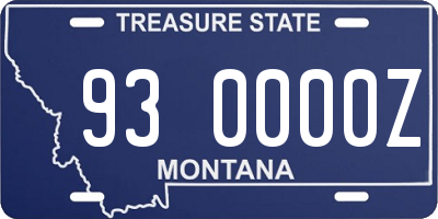 MT license plate 930000Z