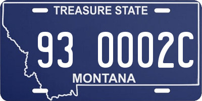MT license plate 930002C