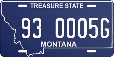 MT license plate 930005G