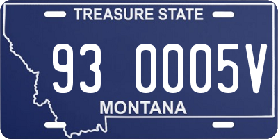 MT license plate 930005V