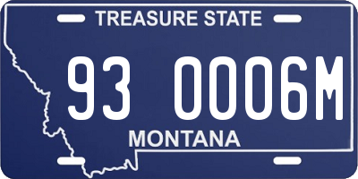 MT license plate 930006M