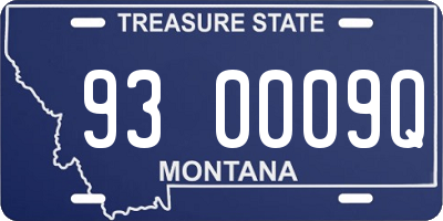 MT license plate 930009Q