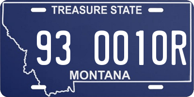 MT license plate 930010R