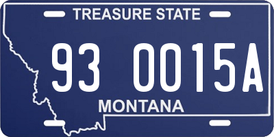 MT license plate 930015A